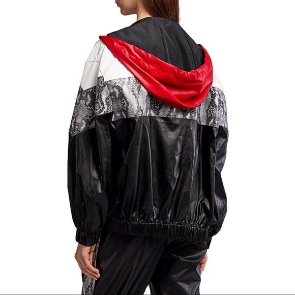 ♦️SOLD♦️MSGM Snakeskin Colorblock Faux Leather Jacket - Picture 2 of 15